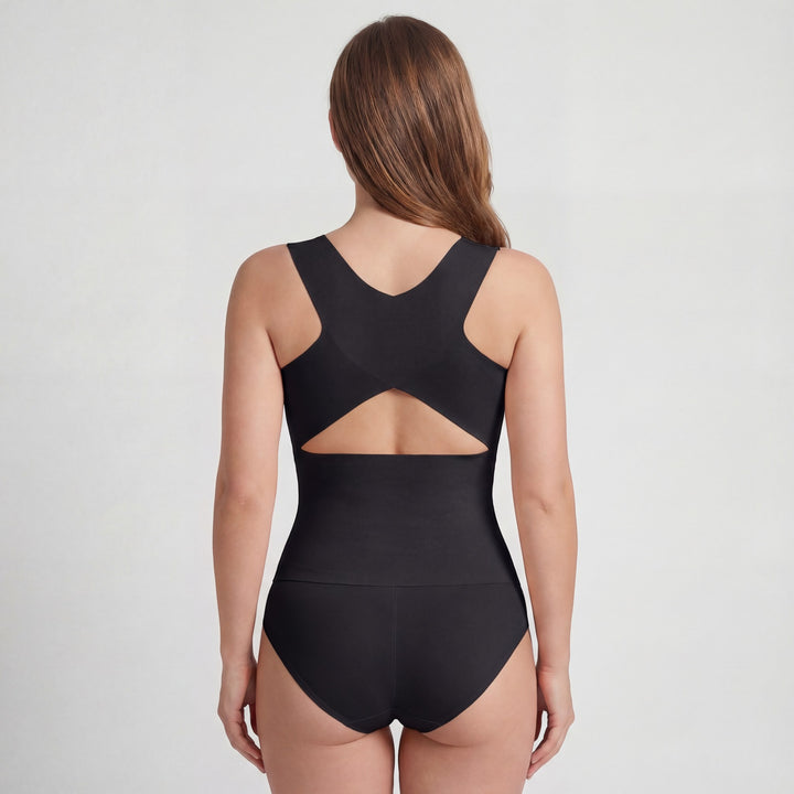 Canotta modellante da donna in nylon – Compressione forte effetto sagomante