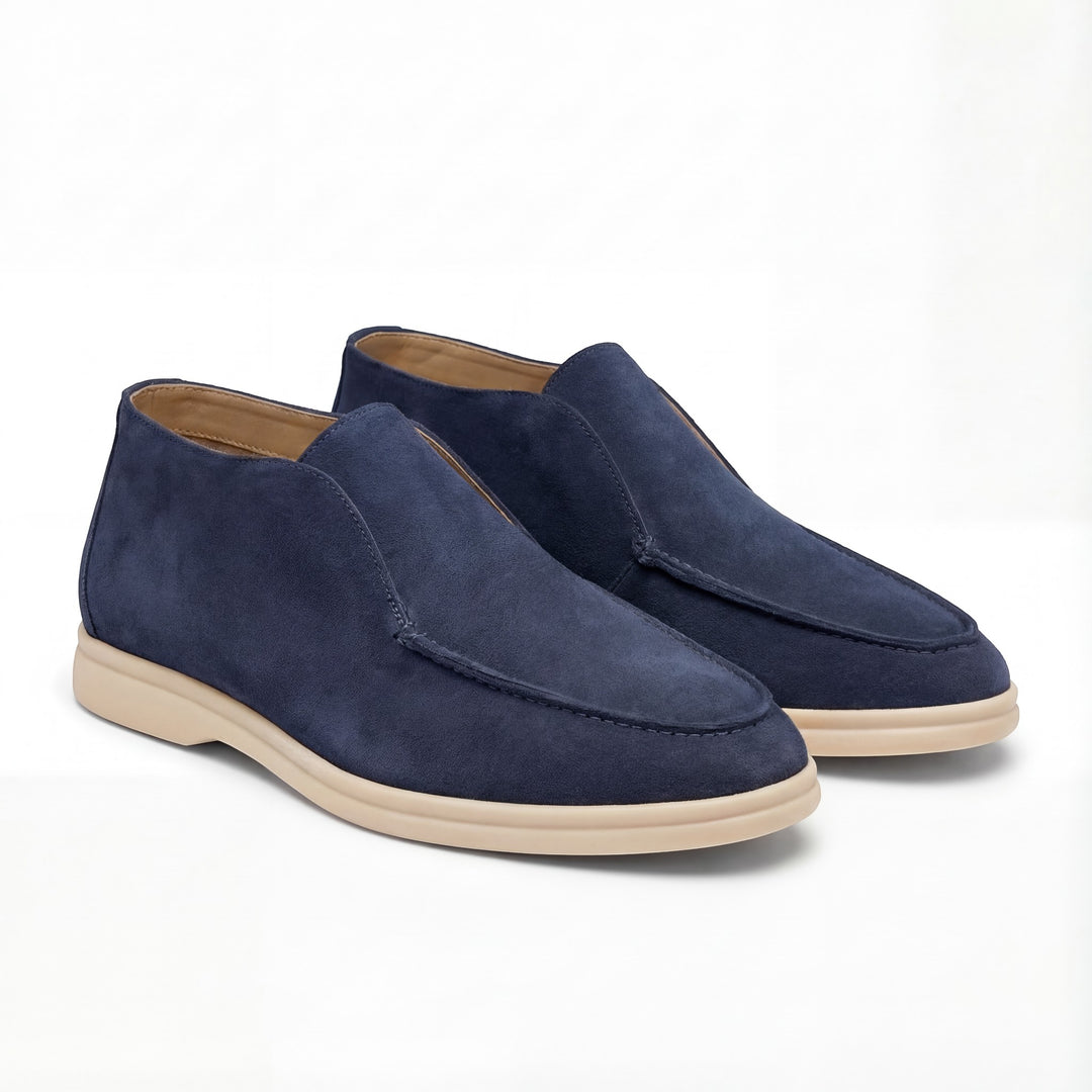 Mocassini alti uomo in suede – minimalisti retrò slip-on