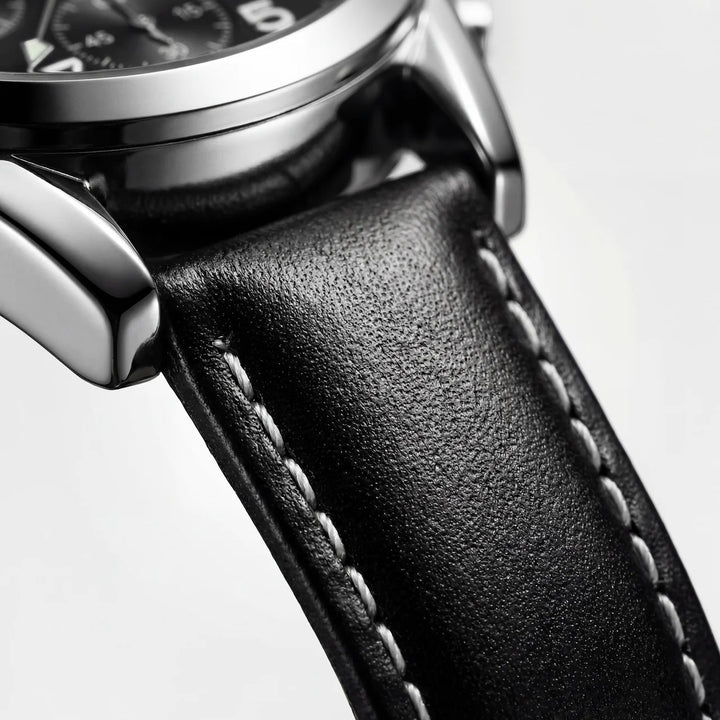 Orologio da uomo al quarzo con cinturino in pelle – Design cronografo