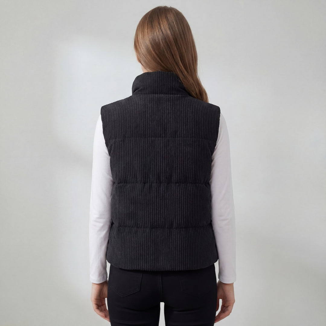 Claire Mode | Giacca Donna Trapuntata Senza Maniche con Collo Alto