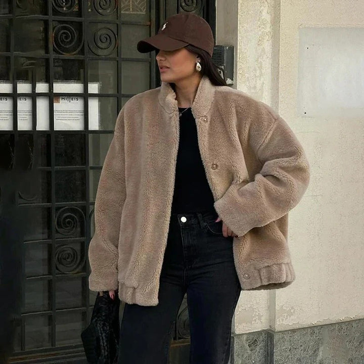 Claire Mode | Giacca Bomber Donna in Pile Teddy