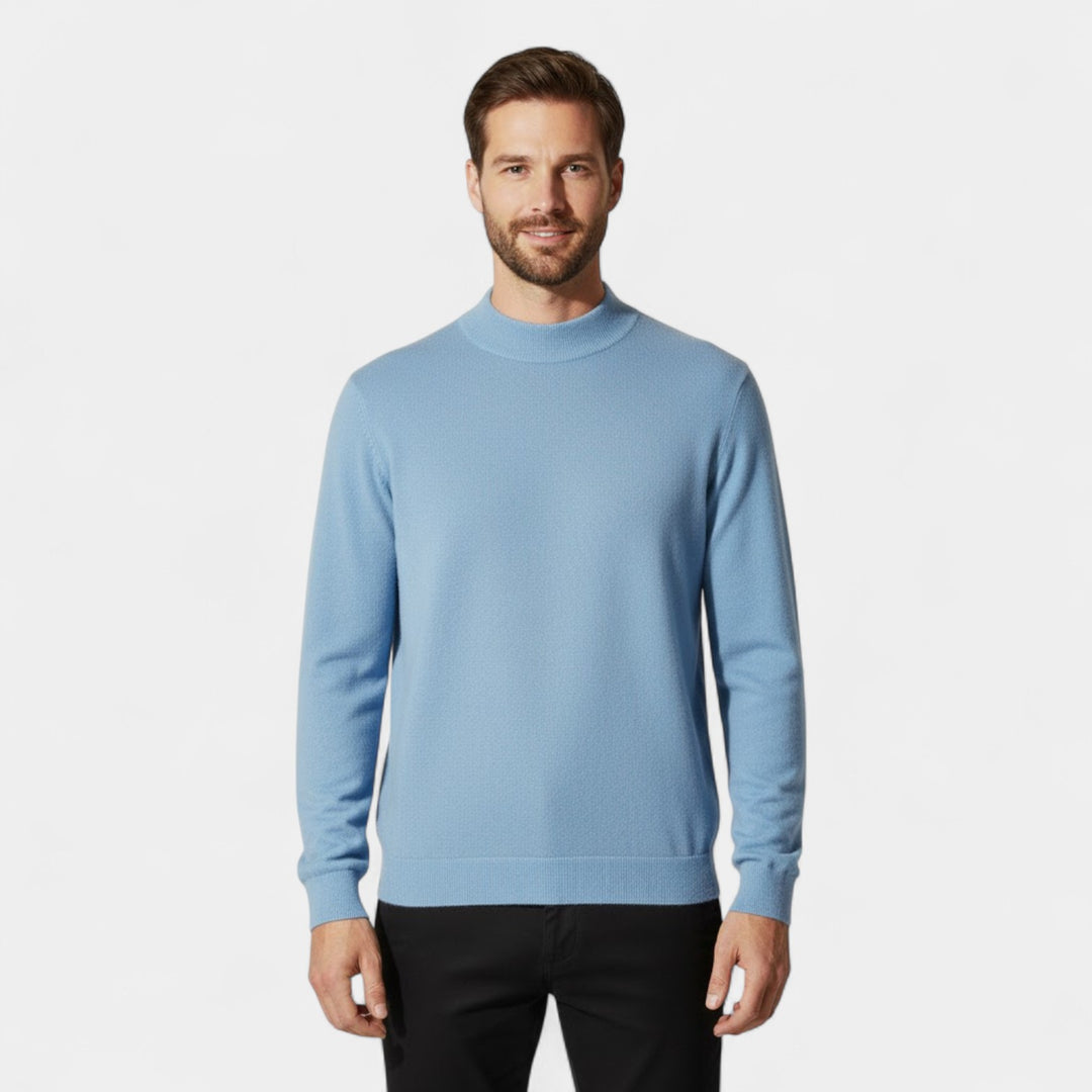 Riche | Maglione da Uomo in Cashmere – Collo Alto a Mezza Altezza