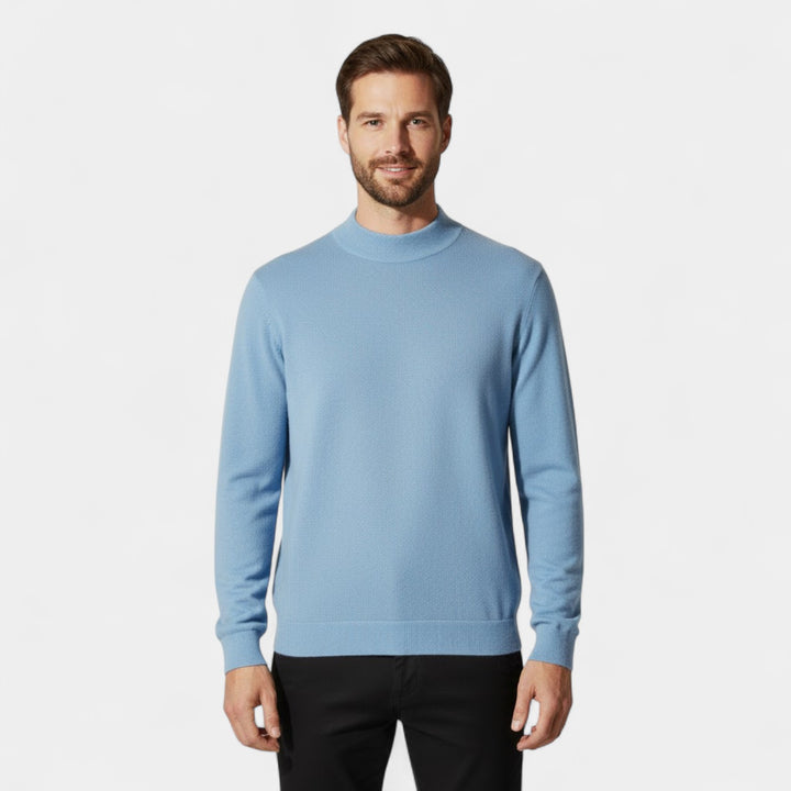 Riche | Maglione da Uomo in Cashmere – Collo Alto a Mezza Altezza