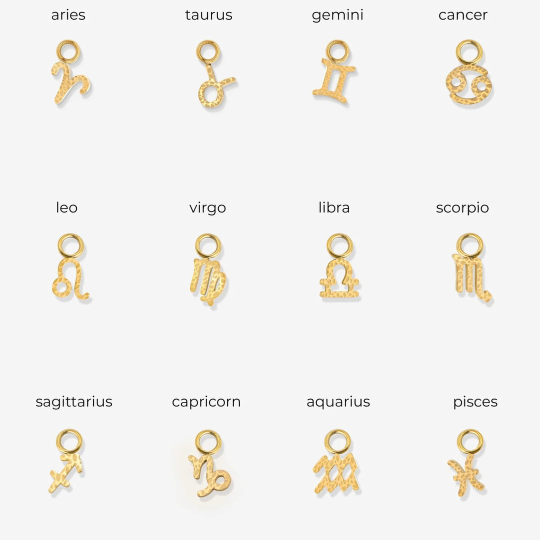 Ciondolo Zodiaco Donna – Finitura Placcata Oro e Cristallo