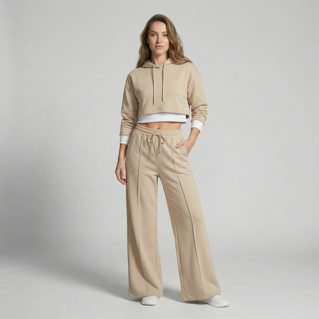 Damen Lounge-Set mit Kapuze aus Baumwollmischung – Lässige Passform