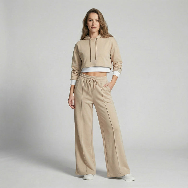 Damen Lounge-Set mit Kapuze aus Baumwollmischung – Lässige Passform