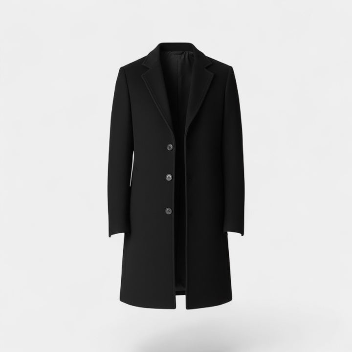 Claire Mode | Herrenmantel aus Wolle – Mittellanger Trenchcoat im modernen Schnitt