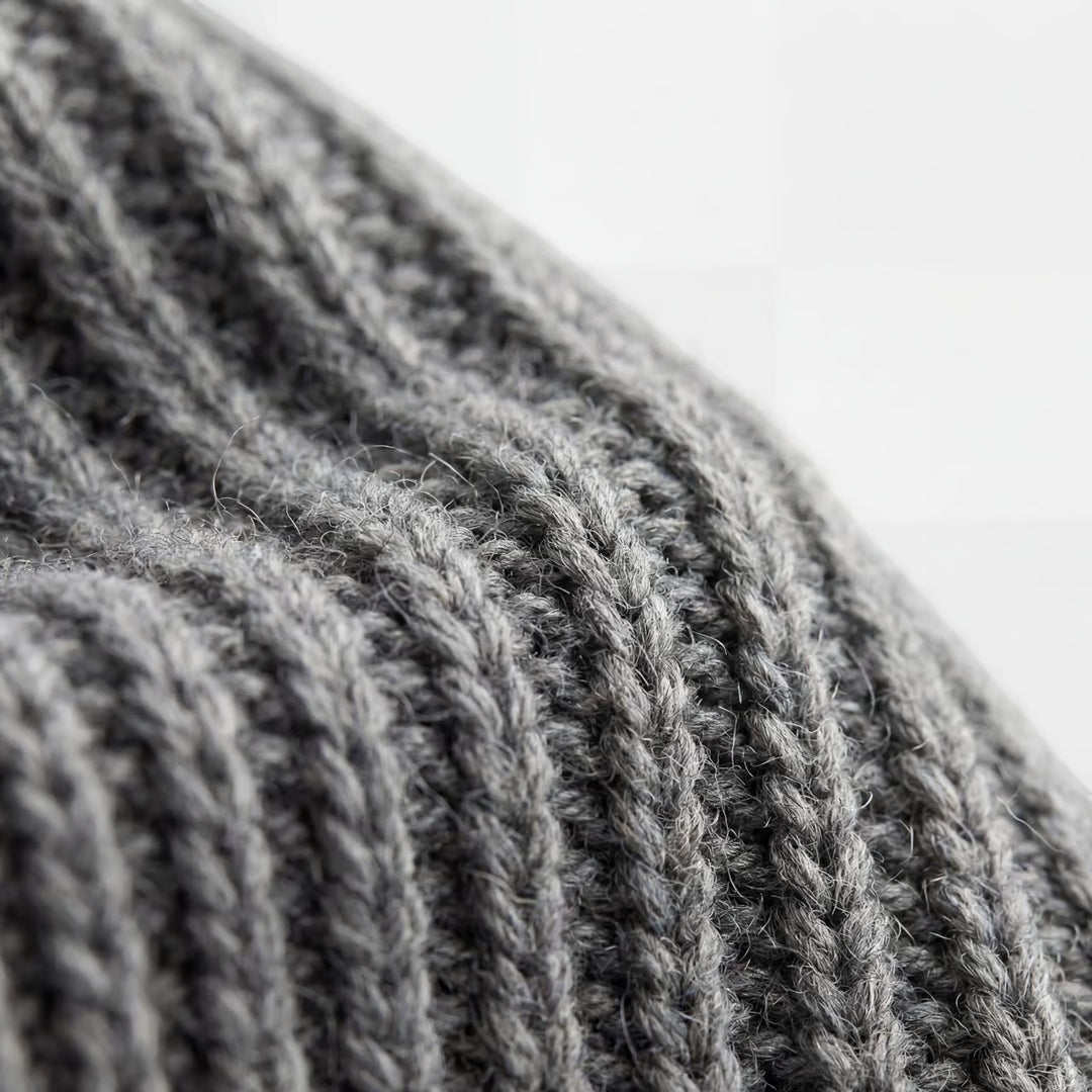 Oversize Herrenpullover – dicker Rippenstrick