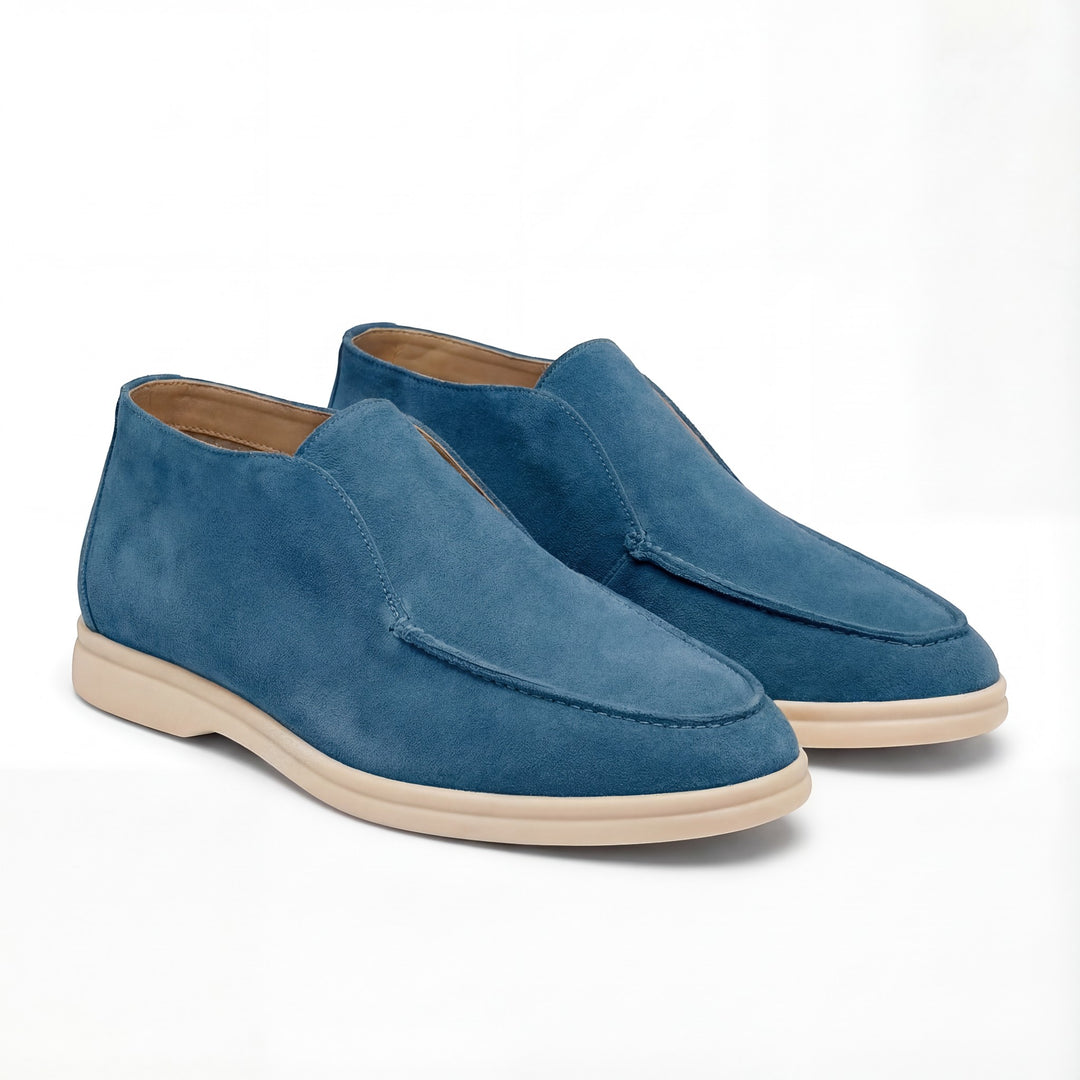 Mocassini alti uomo in suede – minimalisti retrò slip-on