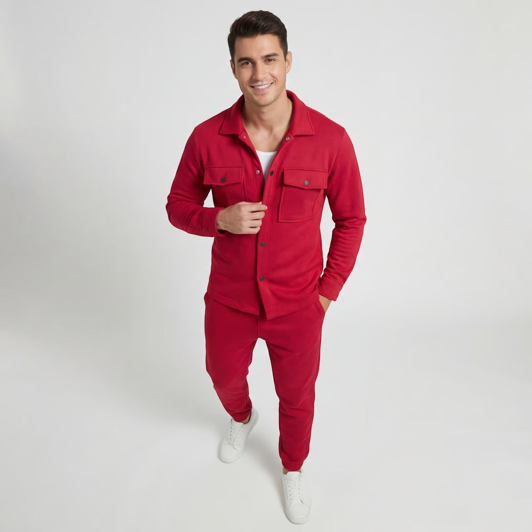 Claire Mode | Completo casual due pezzi in cotone da uomo