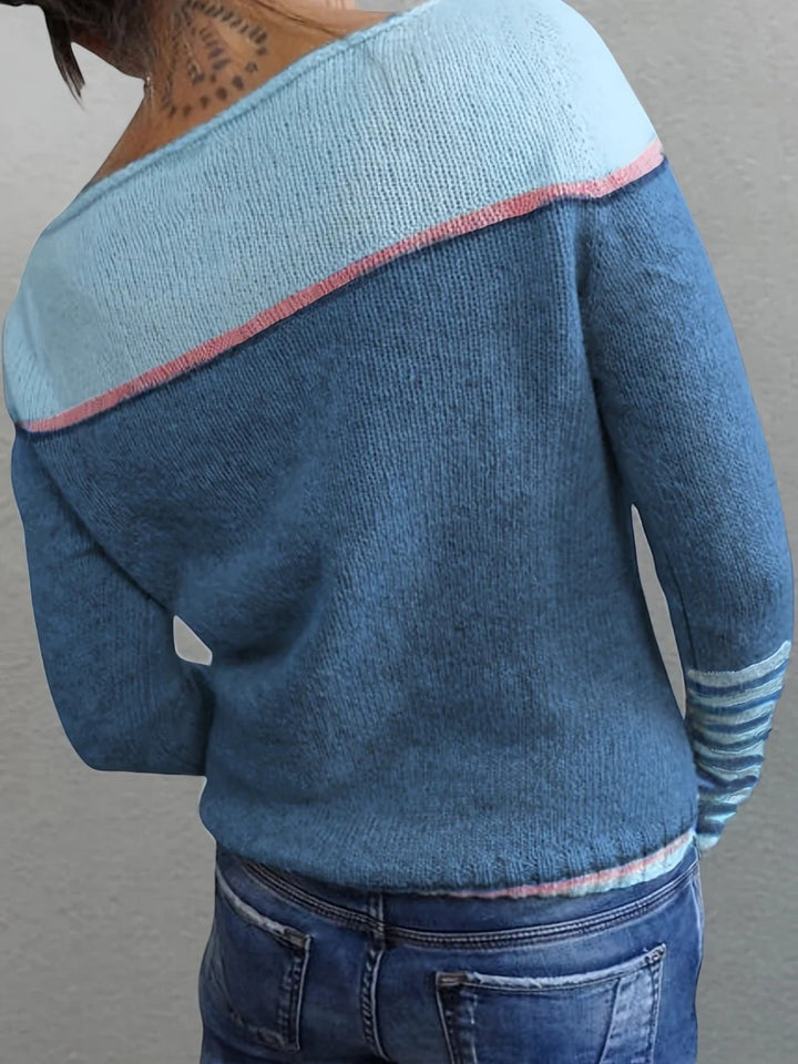 Claire Mode | Damenpullover aus weichem, gestreiftem Strick