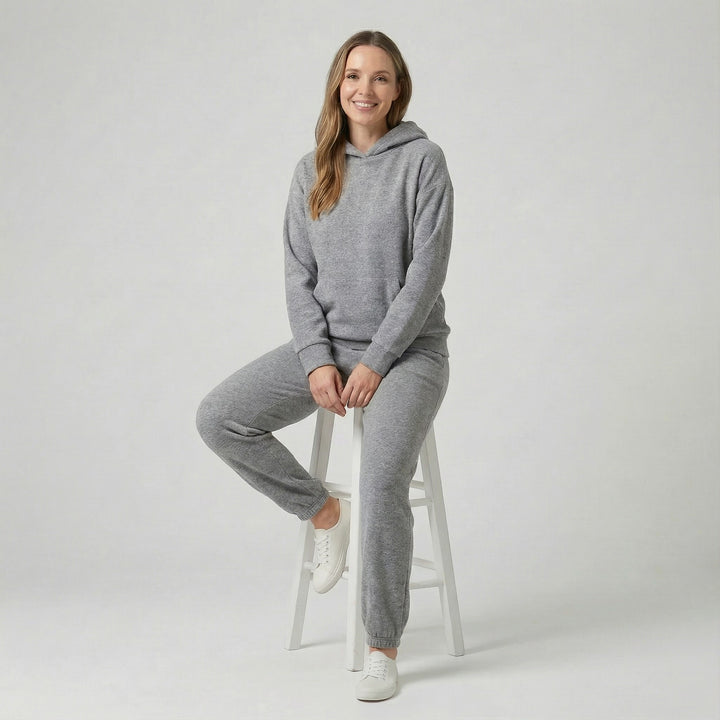 Riche | Completo casual donna in cotone con cappuccio