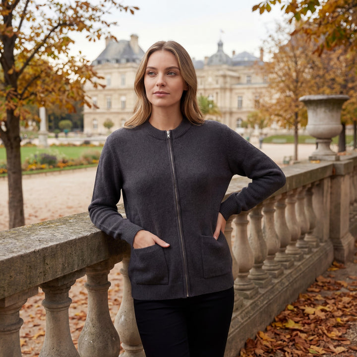 Claire Mode | Cardigan Donna in Maglia con Zip