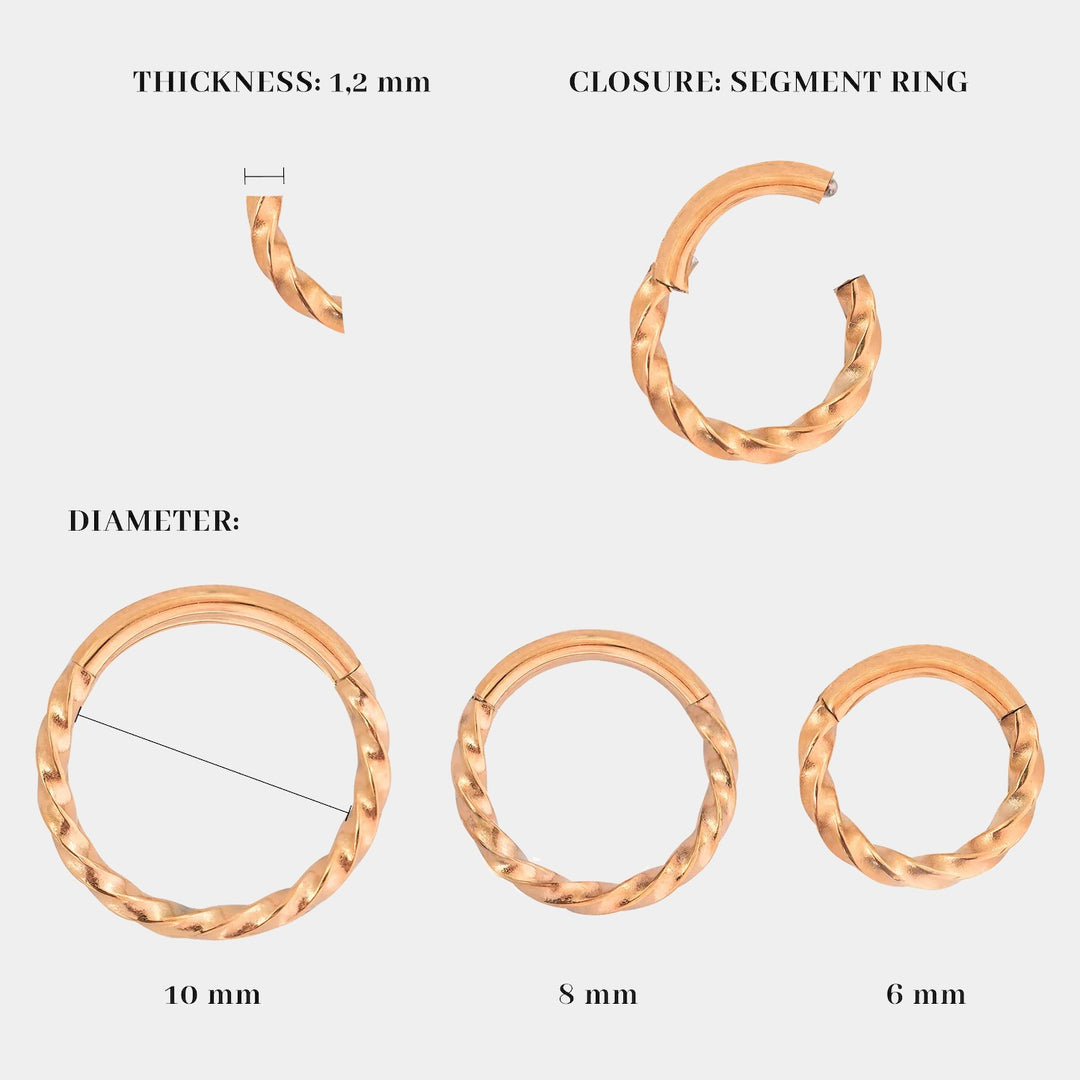 Cerchio Click in Acciaio Inossidabile per Donna – Anello Intrecciato Regolabile