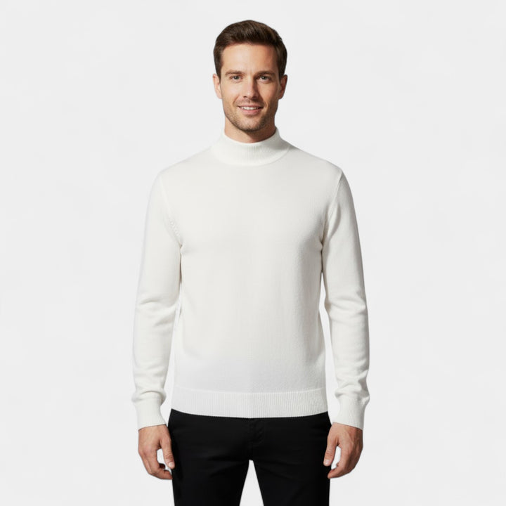 Claire Mode | Herrenpullover aus Strick – Halbhoher Stehkragen, bequemer Schnitt