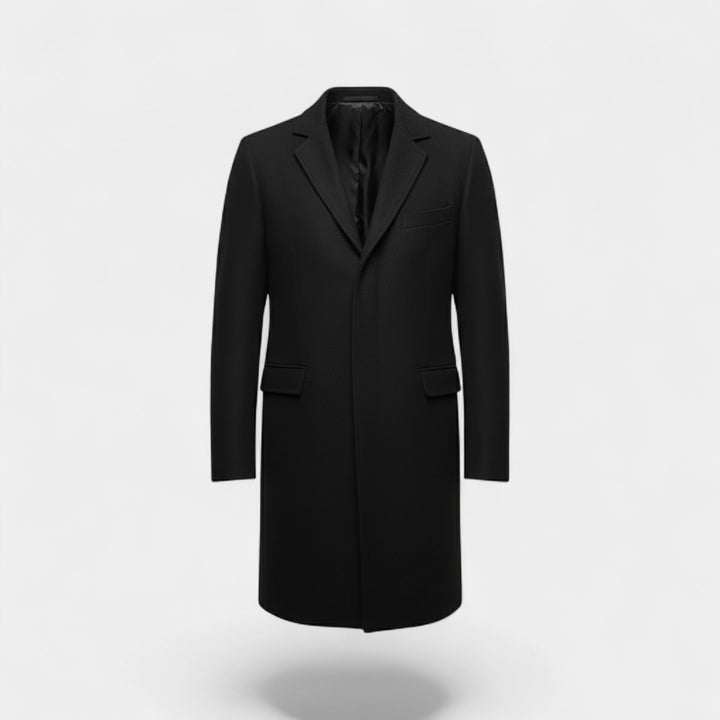 Claire Mode | Herrenmantel aus Wolle – Langer Trenchcoat im klassischen Schnitt