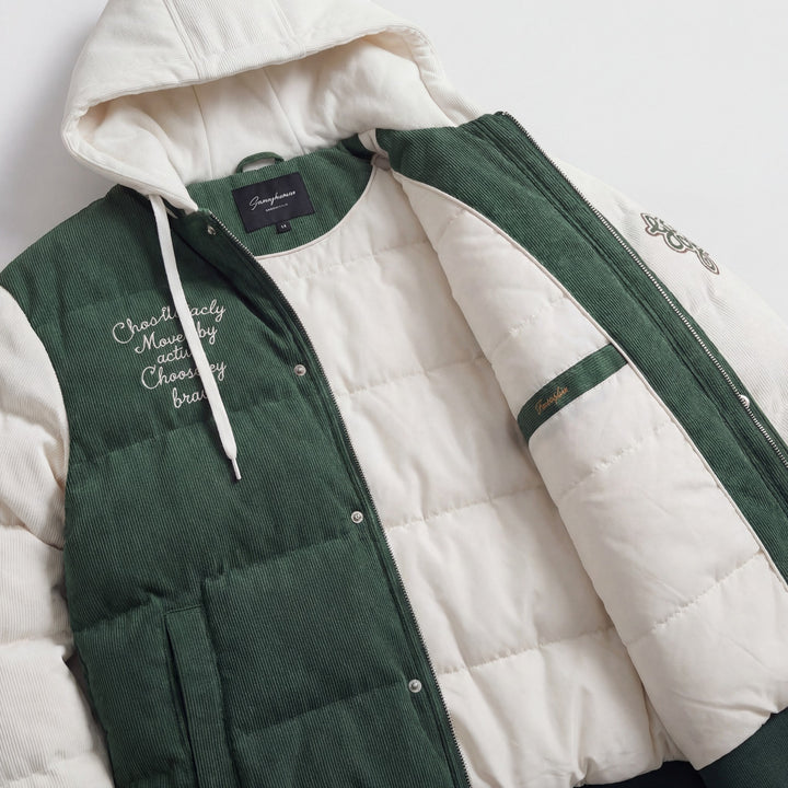 Claire Mode | Piumino trapuntato con cappuccio invernale per uomo