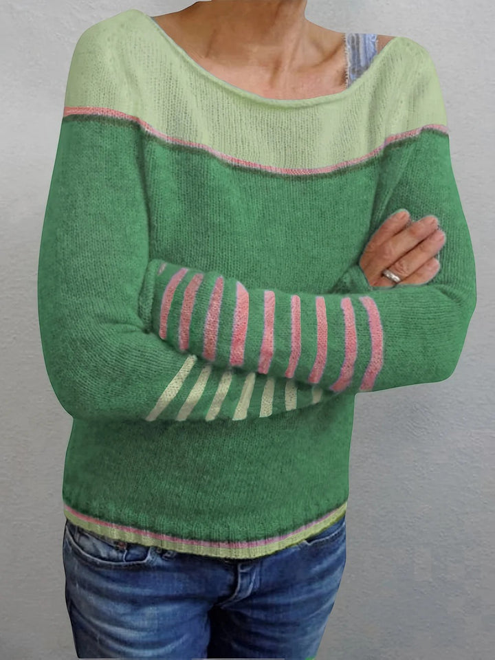 Claire Mode | Damenpullover aus weichem, gestreiftem Strick