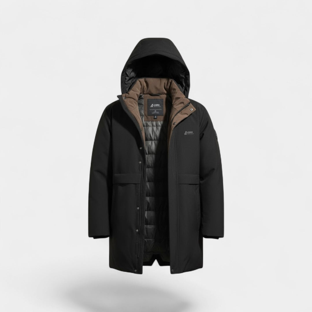 Riche | Parka da Uomo in Cotone – Cappuccio Imbottito e Antivento