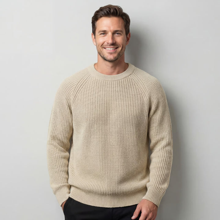 Oversize Herrenpullover – dicker Rippenstrick