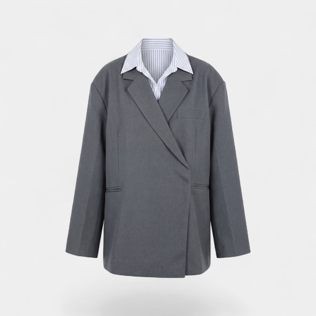 Blazer en coton structuré pour femme – Coupe oversize décontractée
