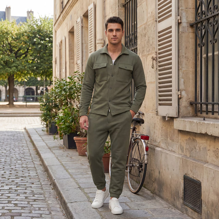 Claire Mode | Completo casual due pezzi in cotone da uomo