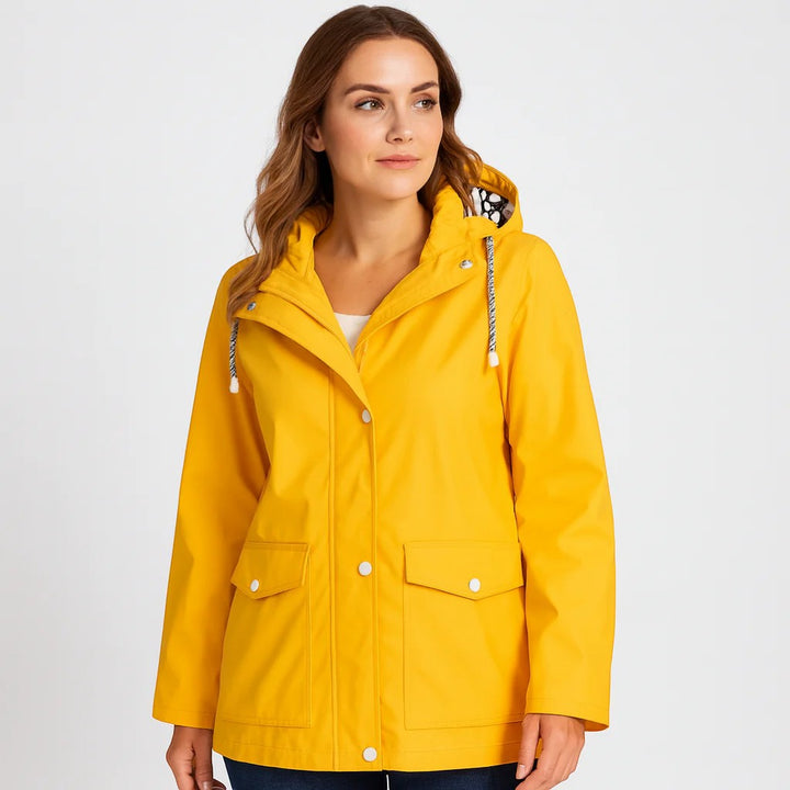 Damen Regenjacke mit Kapuze – Weite Leichte Passform | Wasserdichte Außenhülle