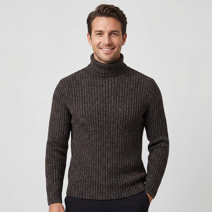 Herren-Rollkragenpullover aus Wollmischung – schlanke, raffinierte Passform