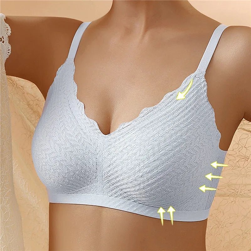 Nahtloser Damen-BH ohne Bügel – Komforthalt mit Spitze
