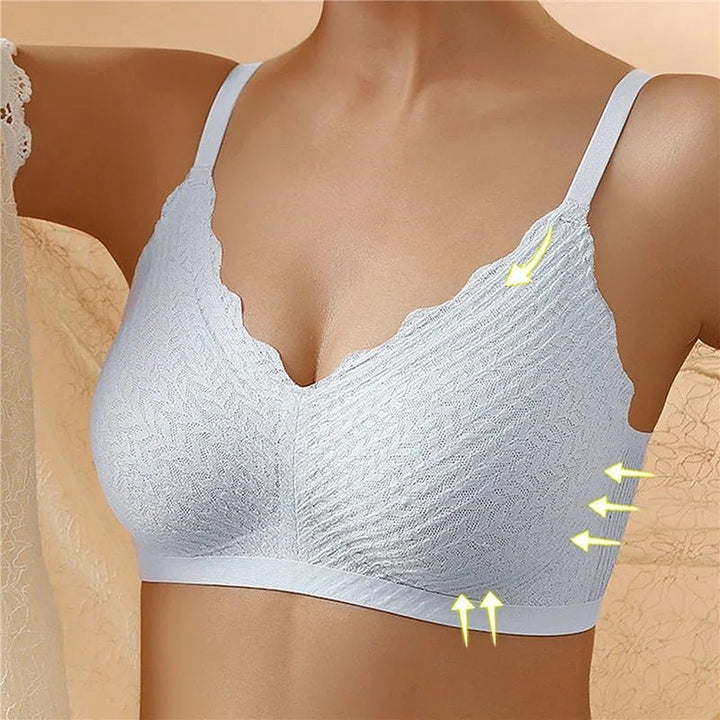 Nahtloser Damen-BH ohne Bügel – Komforthalt mit Spitze