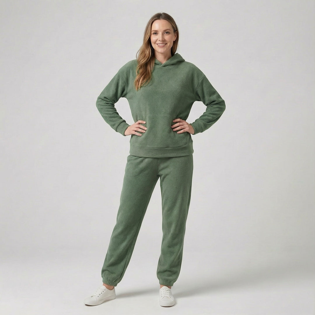 Riche | Completo casual donna in cotone con cappuccio