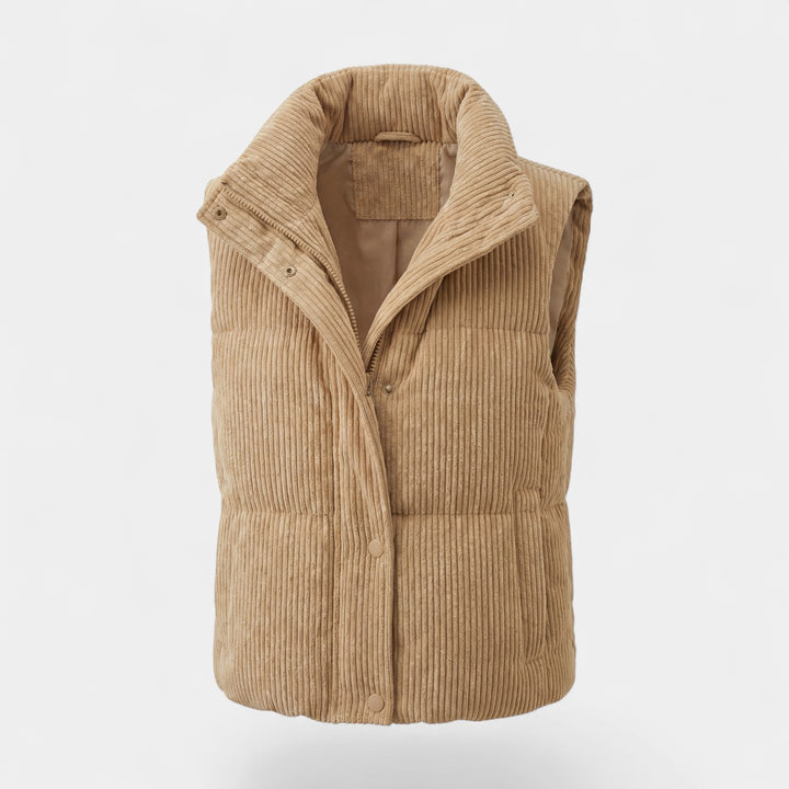Claire Mode | Giacca Donna Trapuntata Senza Maniche con Collo Alto