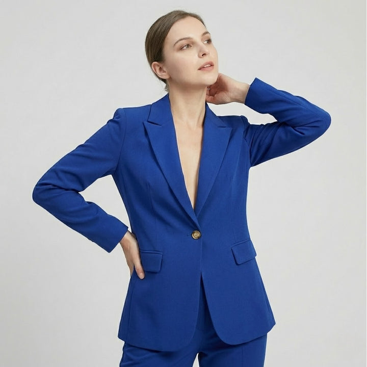 Damen Blazer aus Stoff – Strukturierte Passform mit Frontknopf
