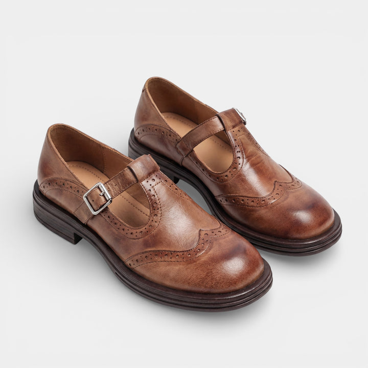 Claire Mode | Flache Lederschuhe für Damen
