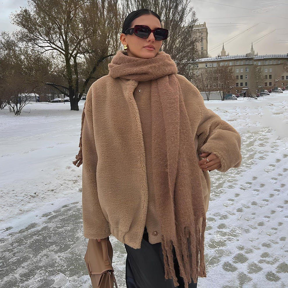Claire Mode | Giacca Bomber Donna in Pile Teddy