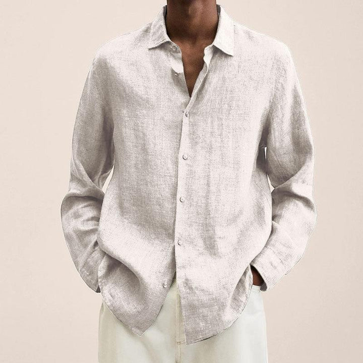 Camicia uomo leggera in tessuto intrecciato – Maniche lunghe