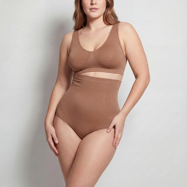 Damen Shapewear-Unterwäsche aus Nylon – Hohe Taille, figurformende Passform