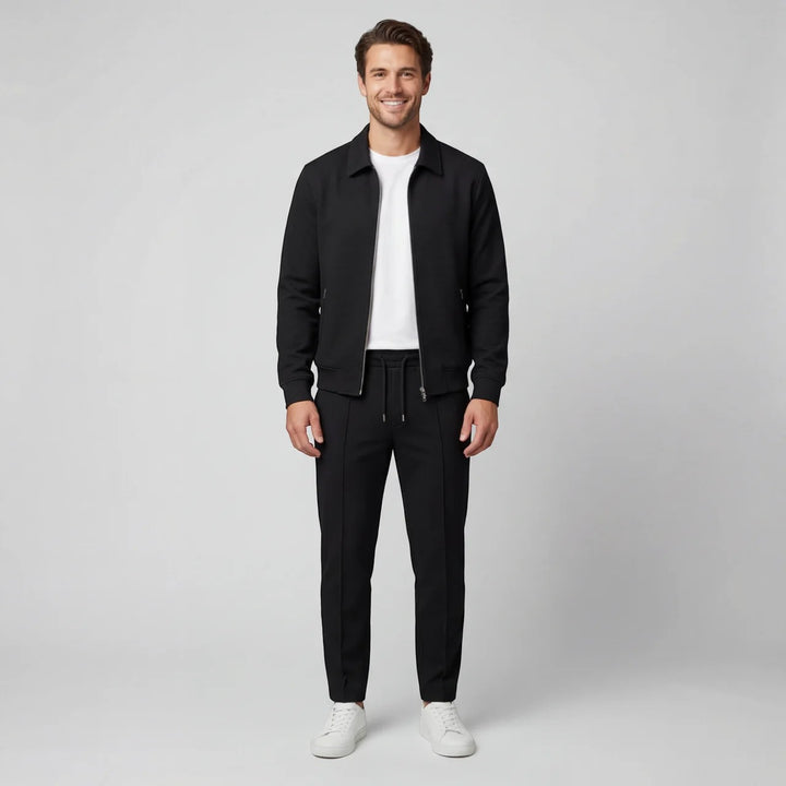 Herren Jacken- und Hosen-Set aus Baumwollmischung – Slim Fit