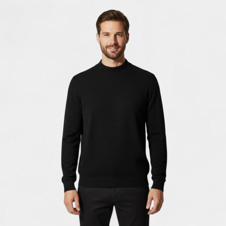 Riche | Maglione da Uomo in Cashmere – Collo Alto a Mezza Altezza