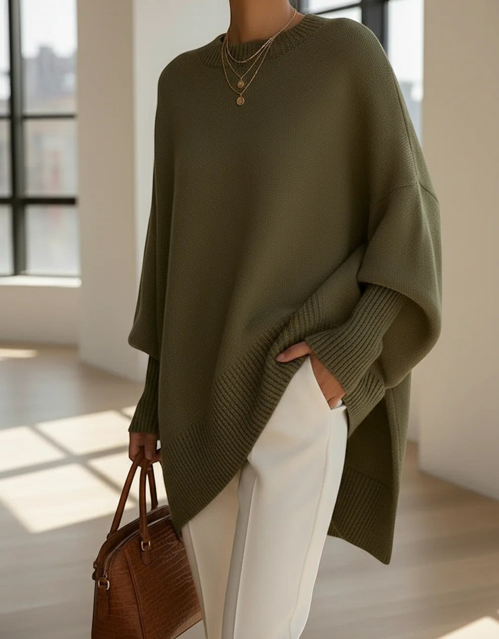 Claire Mode | Damen Oversize-Pullover aus weichem Strick