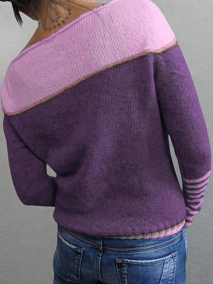 Claire Mode | Damenpullover aus weichem, gestreiftem Strick