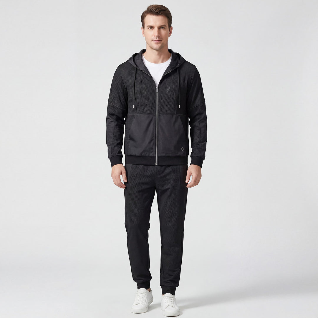 Mesh-Trainingsanzug für Herren – Slim Fit mit Kapuze