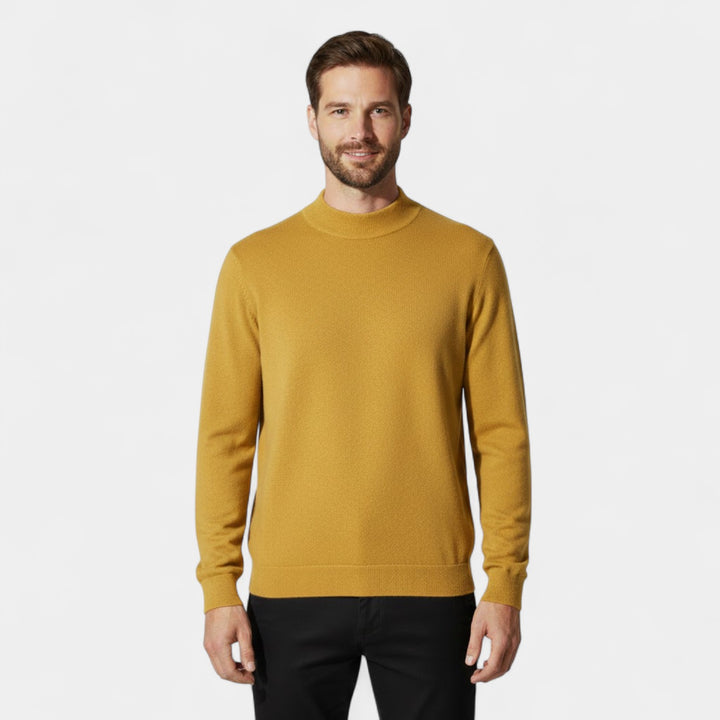 Claire Mode | Herrenpullover aus Strick – Halbhoher Stehkragen, bequemer Schnitt