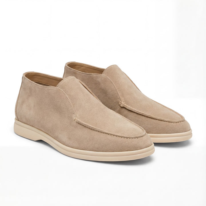 Mocassini alti uomo in suede – minimalisti retrò slip-on