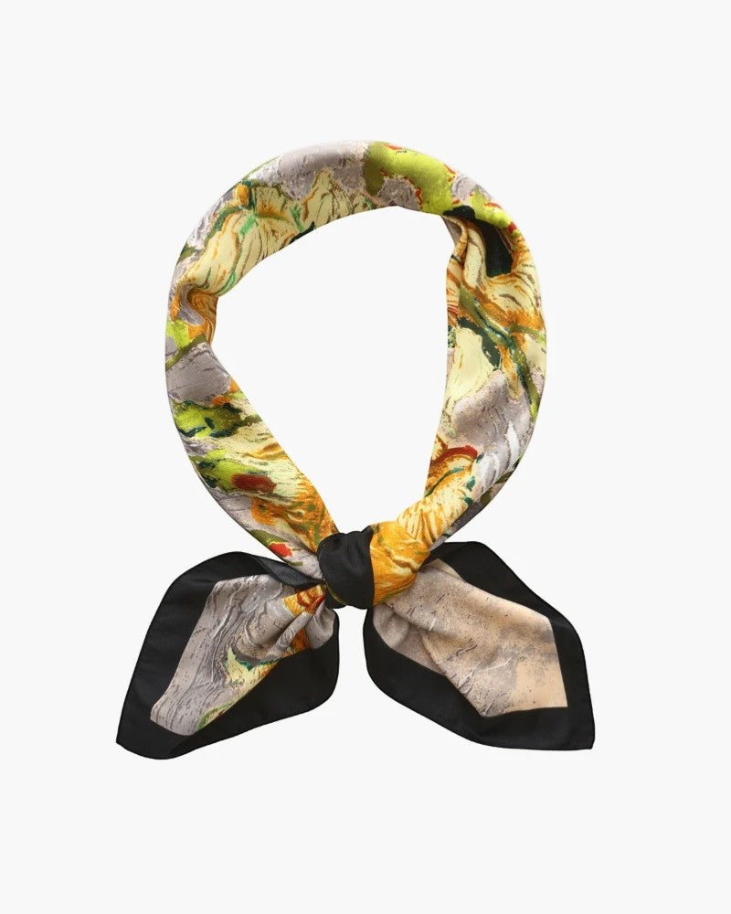 Foulard carré donna in satin di seta – Sciarpa elegante versatile