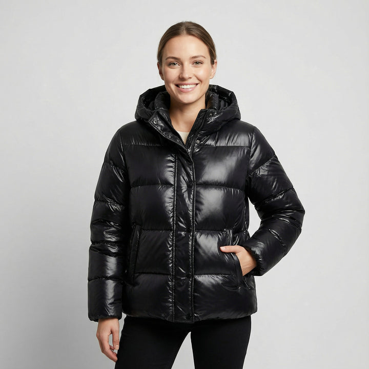 Claire Mode | Piumino donna con cappuccio in cotone