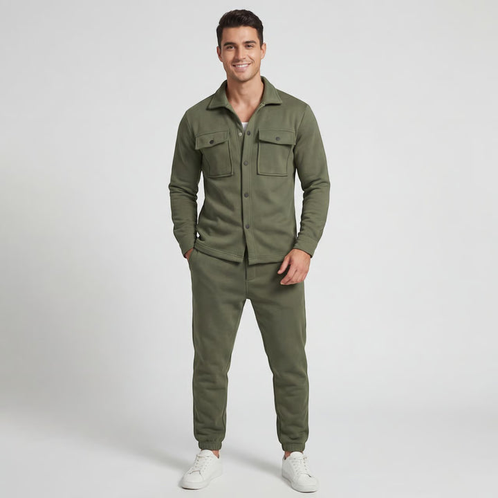 Claire Mode | Completo casual due pezzi in cotone da uomo