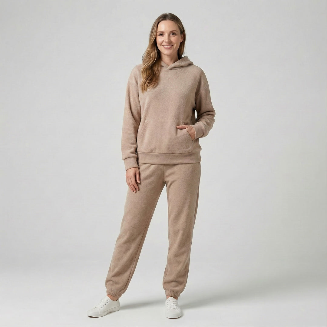 Riche | Completo casual donna in cotone con cappuccio
