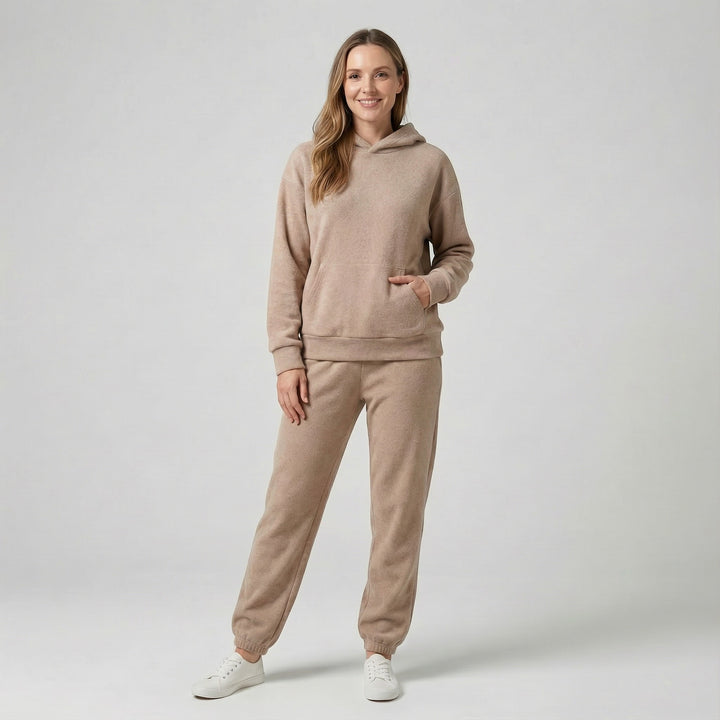 Riche | Completo casual donna in cotone con cappuccio