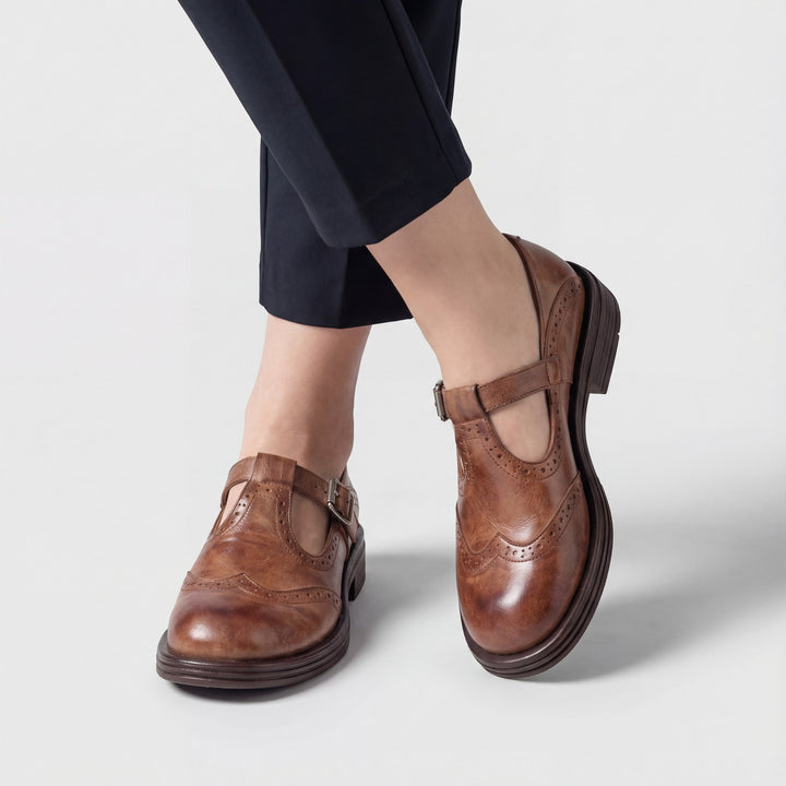 Claire Mode | Flache Lederschuhe für Damen